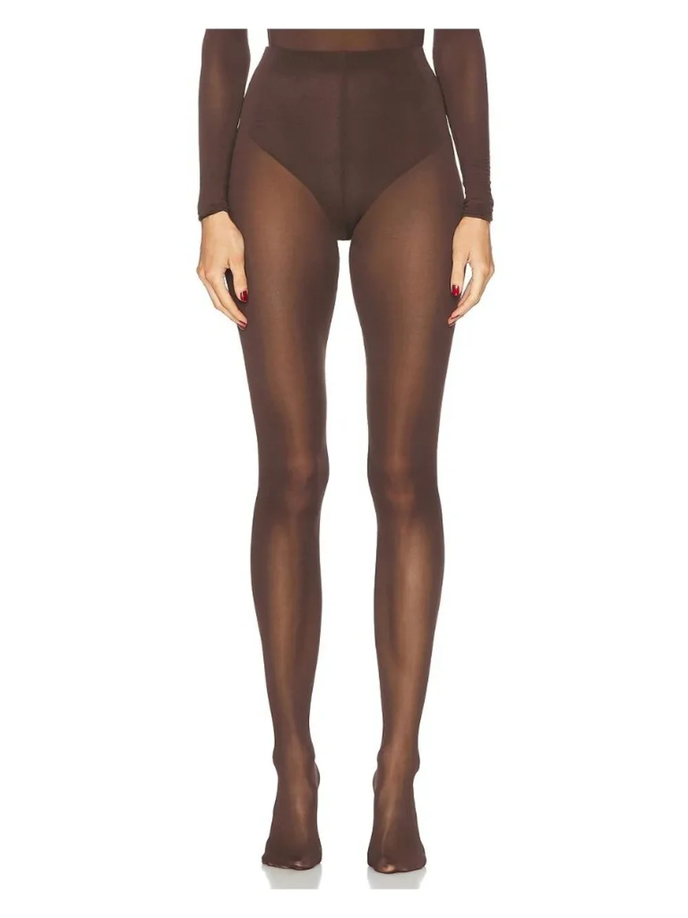 WARDROBE.NYC Sheer Tight in Dark Brown